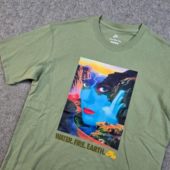 Nike Other - Nike Max90 Art T-Shirt Mens S Loose Fit Mother Earth‎ Nature Outdoors Green Air
